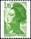 timbre N° 2321, Type Liberté de Gandon 1f 70