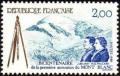 timbre N° 2422, Bicentenaire de la première ascension du Mont-Blanc par J. Balmat et M.G. Paccard