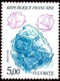 timbre N° 2432, Minéraux - la Fluorite