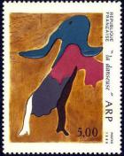 timbre N° 2447, « La danseuse » de Jean Arp