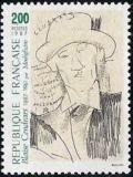 timbre N° 2497, Blaise Cendrars (1887-1961) d'après Modigliani