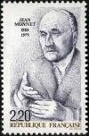 timbre N° 2533, Jean Monnet (1888-1979) Centenaire de sa naissance, pères de l'Europe.