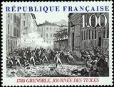 timbre N° 2538, La journée des tuiles, Grenoble 1788 -  Bicentenaire de la révolution