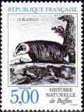 timbre N° 2542, Histoire naturelle de Buffon - Le blaireau