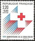 timbre N° 2555, 125 ème anniversaire de la Croix Rouge Française