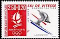 timbre N° 2739, «Albertville 92» Jeux olympiques d'hiver - Ski de vitesse -démonstration - Les Arcs