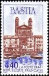 timbre N° 2893, Bastia. Le vieux port et l'église Saint-Jean Baptiste