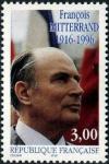 timbre N° 3042, François Mitterrand  (1916-1996)  président de la République du 21 mai 1981 au 17 mai 1995