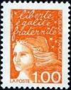 timbre N° 3089, Marianne du 14 Juillet, Liberté, égalité, fraternité