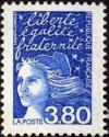 timbre N° 3093, Marianne du 14 Juillet, Liberté, égalité, fraternité