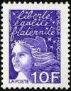 timbre N° 3099, Marianne du 14 Juillet, Liberté, égalité, fraternité