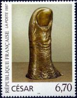 timbre N° 3104, « Le Pouce » oeuvre de César