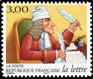  Timbre Adhésif - La lettre au fil du temps, Voltaire 