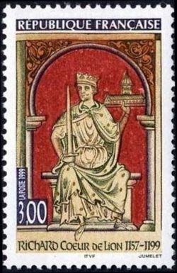  Richard 1er Coeur de Lion (1157-1199) roi d'Angleterre 