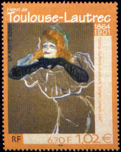  « Yvette Guilbert chantant » tableau de Henri de Toulouse-Lautrec (1864-1901) peintre et lithographe français 