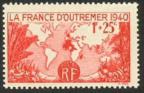timbre N° 453, Carte de l'empire français