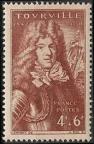 timbre N° 600, Maréchal Anne de Cotentin comte de Tourville (1642-1701)  vice-amiral et Maréchal de France