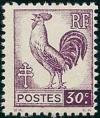timbre N° 631, Série d'Alger Coq et Marianne de l'avenir