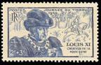 timbre N° 743, Louis XI (1423-1483) Créateur de la Poste d´Etat