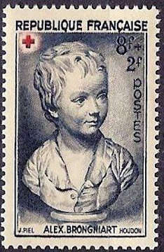  Croix rouge « Portrait de Brongniart enfant » d'après Houdon <br>alex Brongniart