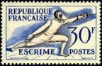 timbre N° 962, Jeux olympiques d'Helsinki (1952) Escrime
