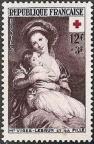 timbre N° 966, Croix rouge «Mme Vigée-Lebrun et sa fille» autoportrait