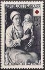 timbre N° 967, Croix rouge «Le retour du baptême» par Louis Le Nain (1593-1648)
