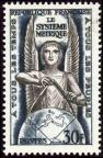 timbre N° 998, Le Système métrique - internationale des poids et mesures à Paris