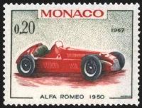  25éme Grand prix automobile de Monaco. Voiture de vainqueur : Alfa Roméo 1950 
