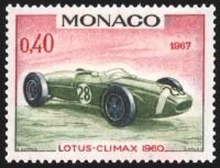  25éme Grand prix automobile de Monaco. Voiture de vainqueur : Lotus-Climax 1960 