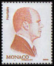 timbre de Monaco N° 3016 légende : Série courante S A S le prince Albert II