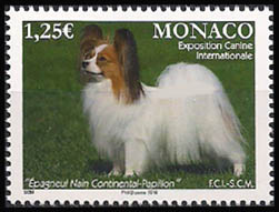 timbre de Monaco N° 3021 légende : Exposition canine internationale