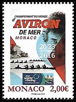 timbre de Monaco N° 3052 légende : Championnat du monde d'aviron de mer