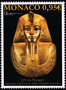 timbre de Monaco N° 3150 légende : L'Or des Pharaons