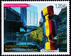  Bonbon drapeau Andorre par Laurence Jenkell 