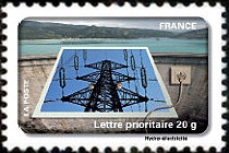  Fête du timbre - le timbre fête l'eau - Hydro électricité <br>Hydro électricité