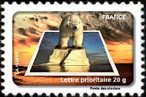  Fête du timbre - le timbre fête l'eau - Fonte des glaciers <br>Fonte des glaciers