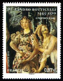  Sandro Botticelli, peintre italien né à Florence <br>Zéphyr et la nymphe Cloris