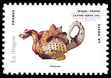  Série asiatique les animaux dans l'art <br>Dragon, faïence, Cité de la Céramique, Sèvres
