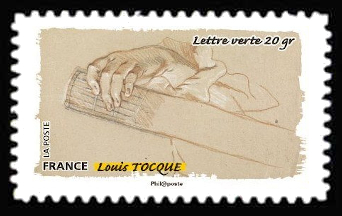  Le toucher, geste de la main <br>Croquis de Louis Tocqué (1696-1772)