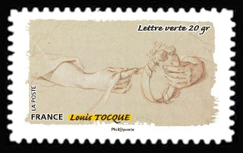  Le toucher, geste de la main <br>Croquis de Louis Tocqué (1696-1772)