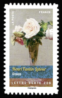  Bouquet de fleurs <br>Roses, tableau de Henri Fantin-Latour