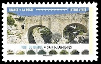  Carnet « Ponts et Viaducs » <br>Pont du Diable à Saint-Jean-de-Fos