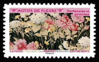  Motifs de fleurs <br>Hortensias et pivoines
