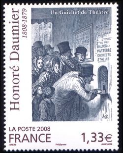 timbre N° 224 / 4305, Honoré Daumier (1808-1879)