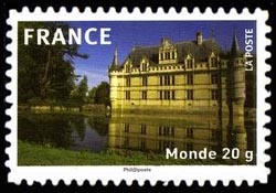  La France en timbre <br>Le château d'Azay le Rideau (Indre-et-Loire)