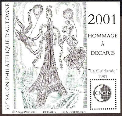  55ème salon philatélique à Paris, 2001 Hommage à Decaris 