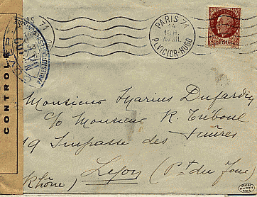 Tarif postal du 5 janvier 1942 