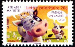  Carnet sourires les vaches humoristiques d'Alexis Nesme <br>AIE AIE ! ma tête - Prends un cachet Hi Hi