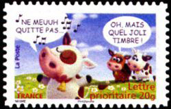 Carnet sourires les vaches humoristiques d'Alexis Nesme <br>Ne meuuh quitte pas - Oh mais quel joli timbre